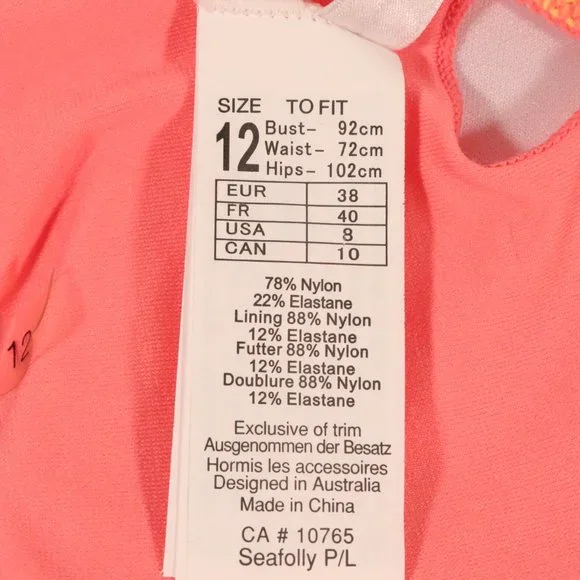 NWT Seafolly X Revolve Cut Copy Multi Strap Bralette in Tangelo - Picture 15 of 15